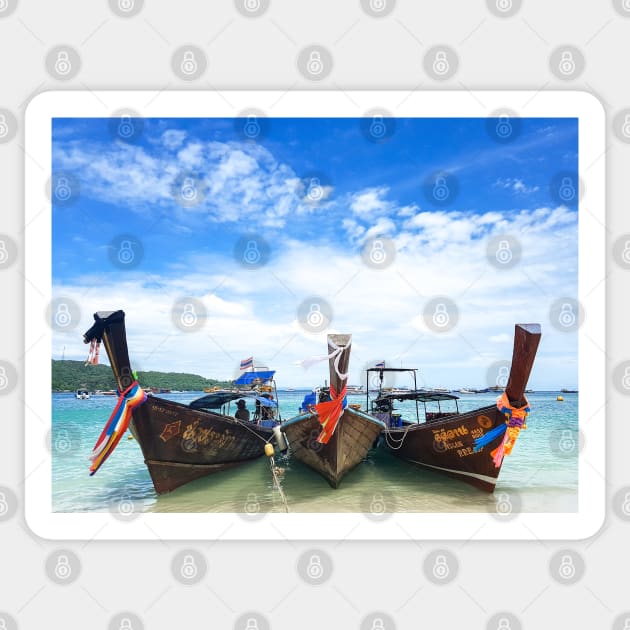 Thailand Traditional Thai Long Tail Boat Sticker by Anastasia-03